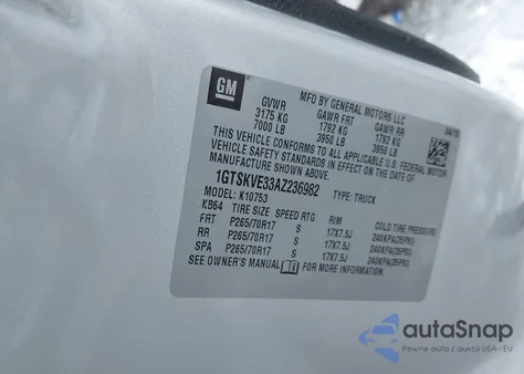 2010 GMC Sierra 1500 Sle из США, поврежденный, VIN 1GTSKVE33AZ236982